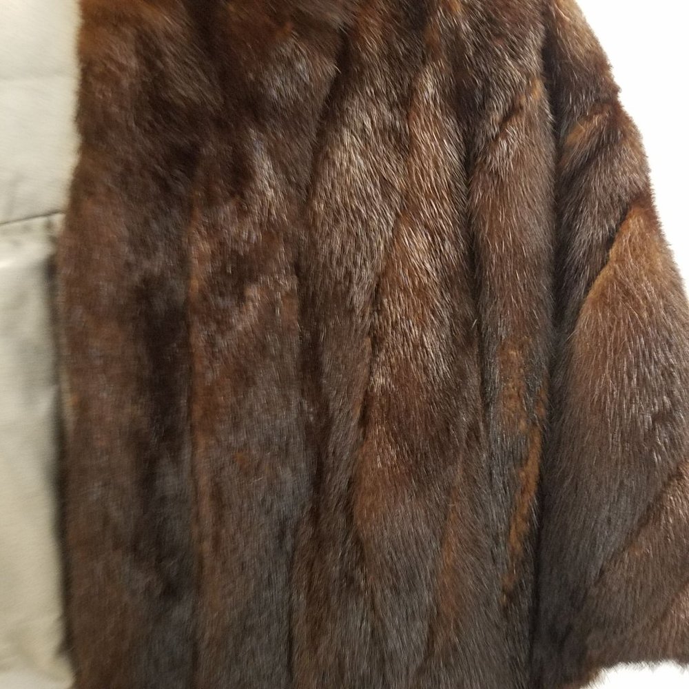 Vintage Brown Mink Shawl Wm O/S -A Real Beauty Photos Do Not Do This One Justice View 3